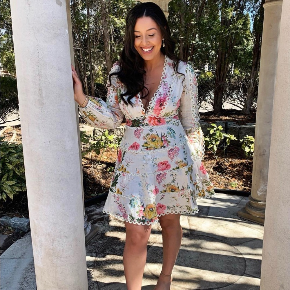 Zimmermann Heathers Flounce Dress, Size 2 AU NWT